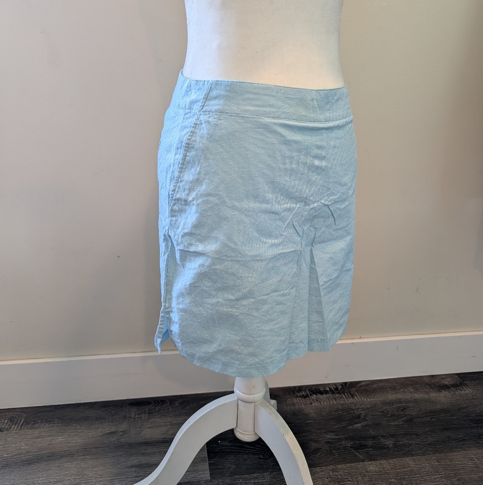 Light Blue Women's Cotton Skort